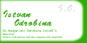 istvan odrobina business card